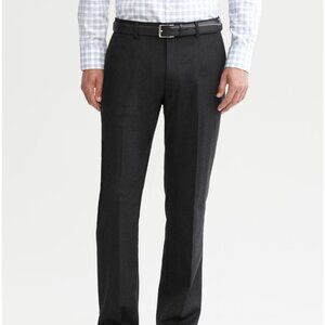 BANANA REPUBLIC tailored slim fit 100% wool dress pants trousers black sz 32/32